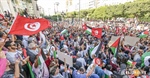 الآلاف يتظاهرون في العاصمة التونسية دعماً للحق الفلسطيني