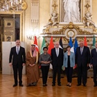 The Ministerial Committee assigned by the Joint Arab-Islamic Extraordinary Summit holds an official meeting with the French Foreign Minister