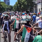 مسيرة درجات هوائية تجوب شوارع العاصمة الأرجنتينية تضامنا مع فلسطين