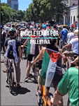 مسيرة درجات هوائية تجوب شوارع العاصمة الأرجنتينية تضامنا مع فلسطين