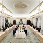 The Ministerial Committee assigned by the Joint Arab Islamic Extraordinary Summit holds official discussions with the US Secretary of State