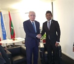 الوزير د. رياض المالكي يلتقي نائب رئيس جمهورية المالديف على هامش فعاليات إحياء الذكرى الخامسة والسبعون لإعلان حقوق الإنسان في جنيف