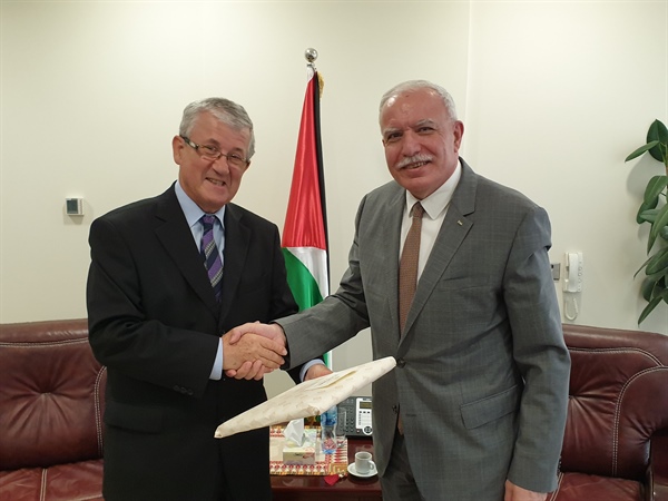 Minister Dr. Malki bid farewell to the Ambassador of the Republic of Slovenia to the State of Palestine for the completion of his duties