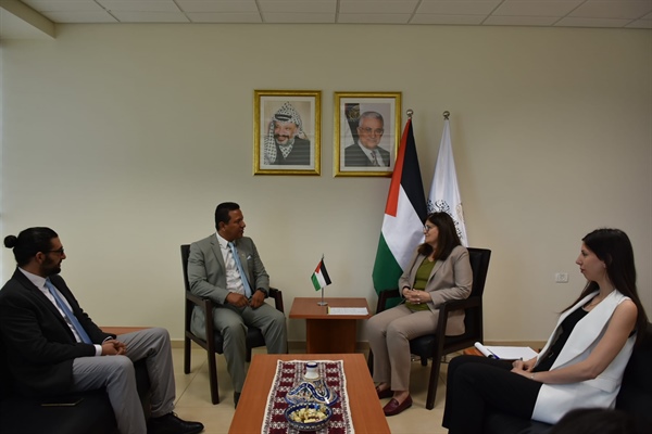 Minister Shahin appreciates Ecuador's position in support of the Palestinian cause