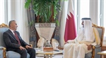 السفير أبو الرب يقدم أوراق اعتماده لصاحب السمو الشيخ تميم بن حمد آل ثاني أمير دولة قطر  سفيراً فوق العادة ومفوضاً لدولة فلسطين لدى دولة قطر