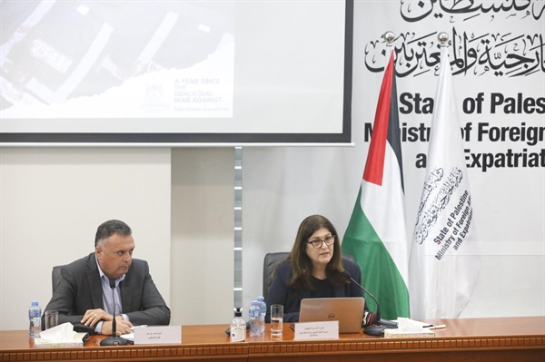الخارجية ونقابة الصحفيين تطلعان اعضاء السلك الدبلوماسي لدى دولة فلسطين على جرائم الاحتلال بحق الصحافة الفلسطينية