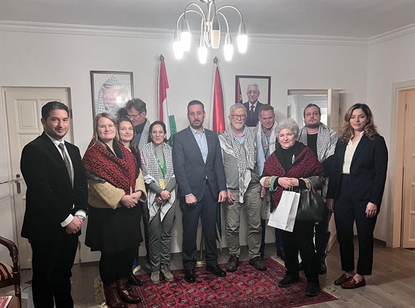 سفارة فلسطين في المجر تستضيف وفدًا من البرلمانيين وممثلي أحزاب اليسار الأوروبي دعماً للقضية الفلسطينية