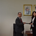 Minister Shahin Receives Copy of Credentials from New Japanese Representative to the State of Palestine