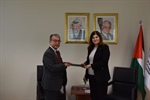Minister Shahin Receives Copy of Credentials from New Japanese Representative to the State of Palestine