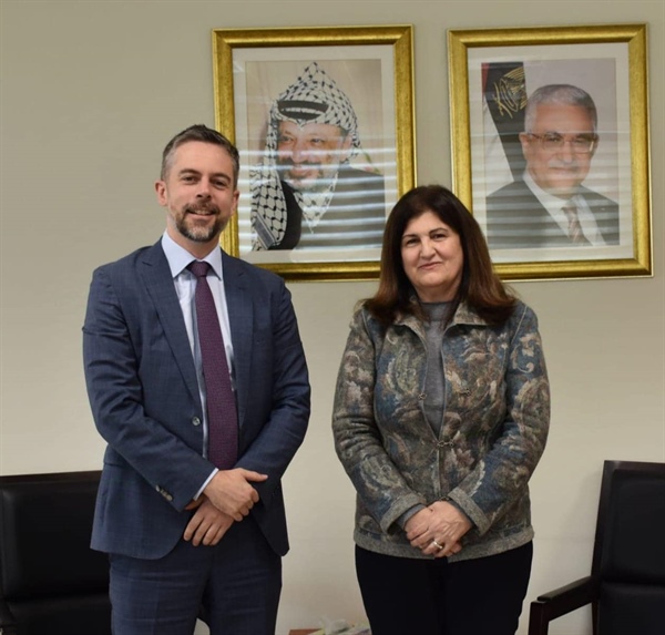 وزيرة الدولة لشؤون وزارة الخارجية تودّع ممثل أستراليا لدى فلسطين