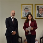 وزيرة الدولة لشؤون وزارة الخارجية تتسلم نسخة من أوراق اعتماد السفير البرازيلي الجديد لدى دولة فلسطين