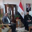 القنصل العام لدولة فلسطين بالإسكندرية يستقبل الارشمندريت