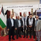 السفير الرويضي وممثل وزارة التجارة العراقية يفتتحان جناح فلسطين بمعرض بغداد