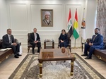 السفير الكركي يطلع مستشارة رئيس وزراء إقليم كردستان على الأوضاع في فلسطين