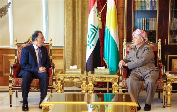 الرئيس مسعود بارزاني يؤكد دعمه لحل الدولتين ويشيد بنضال الشعب الفلسطيني