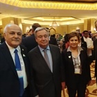 وفد دولة فلسطين يلتقي الامين العام للامم المتحدة  في المؤتمر التحضيري للمناخ في ابو ظبي
