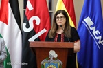 الوزيرة شاهين تلقي محاضرة في جامعة UNAN حول القضية الفلسطينية وتدعو لتحرك دولي فوري