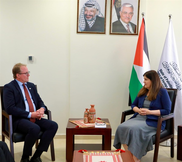 الوزيرة شاهين تثمن مواقف النرويج الداعمة لفلسطين