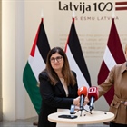 وزيرة الخارجية تلتقي نظيرتها اللاتفية وتؤكد على ضرورة الاعتراف بدولة فلسطين ووقف إطلاق النار