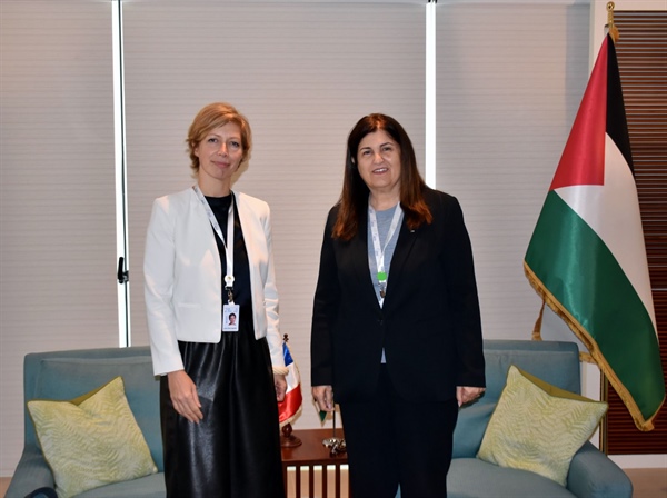 الوزيرة شاهين تلتقي المستشارة الدبلوماسية لشؤون الشرق الأوسط للرئيس الفرنسي إيمانويل ماكرون