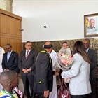 Minister of Foreign Affairs and Expatriates Varsen Shahin arrived in the Ghanaian capital, Accra,