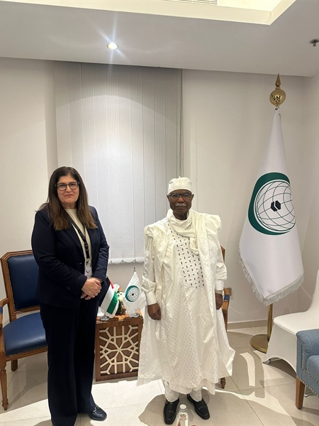 وزيرة الخارجية تلتقي الأمين العام لمنظمة التعاون الإسلامي على هامش الاجتماع الاستثنائي لوزراء الخارجية