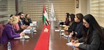 الوزيرة شاهين تلتقي المديرة العامة للوكالة السويسرية للتنمية والتعاون