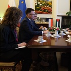 Minister Shahin met  with Polish Parliament Deputy Speaker Szymon Hołownia at the Parliament