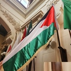 رفع علم دولة فلسطين في مسار الأعلام بفلوريدا الأوروغوانية