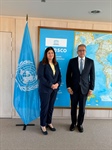 Minister Shahin Meets UNESCO Director-General, Reaffirms the Need for Action to Protect Palestinian Holy Sites and Cultural Heritage