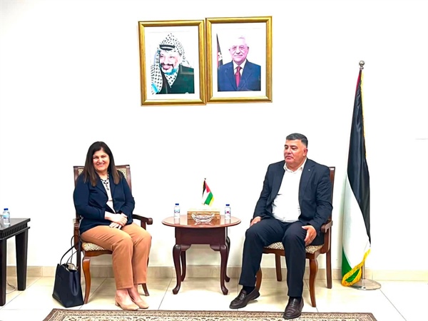 Foreign Minister Shahin Meets Nablus Governor, Reaffirms International Diplomatic Efforts Against Settler Crimes