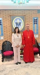 سفير ة دولة فلسطين لدى العراق سمر عوض الله تلتقي غبطة بطريرك الكنيسة الكلدانية الكاثوليكية في العراق والعالم