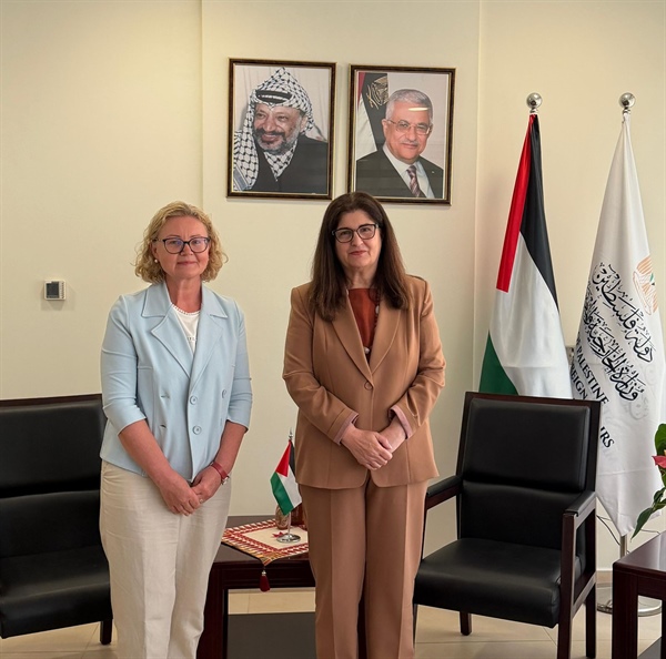 الوزيرة شاهين تودّع رئيسة مكتب تمثيل ليتوانيا لدى فلسطين