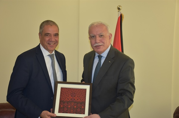 Minister Dr. Malki bids farewell to the European Union representative to the State of Palestine
