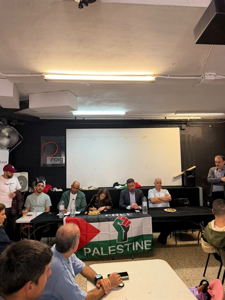 السفير الحسيني يلتقي الجالية الفلسطينية وجرحى العدوان