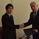Minister Malki receives a copy of the nomination papers of the Japanese Representative accredited to Palestine