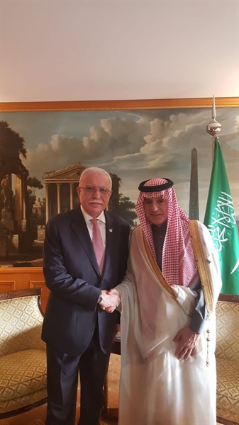 الوزير د. المالكي يلتقي و وزير الدولة للشؤون الخارجية السعودي عادل الجبير