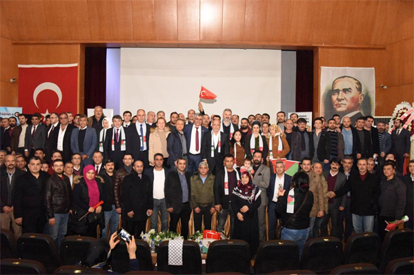 "السفير مصطفى يشارك في فعالية ليالي تضامنية مع الشعب الفلسطيني بولاية هاتاي التركية بعنوان "نحن نقف من اجل القدس