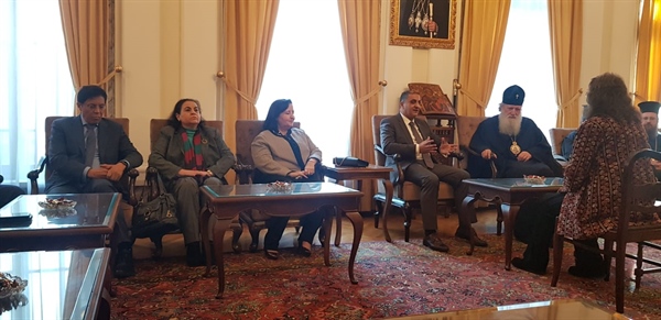 السفير احمد المذبوح يترأس وفدا من السفراء العرب لزيارة قداسة البطريرك البلغاري.