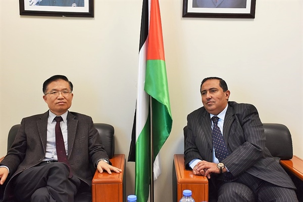 السفير شامية يستقبل ممثل جمهورية كوريا لدى دولة فلسطين