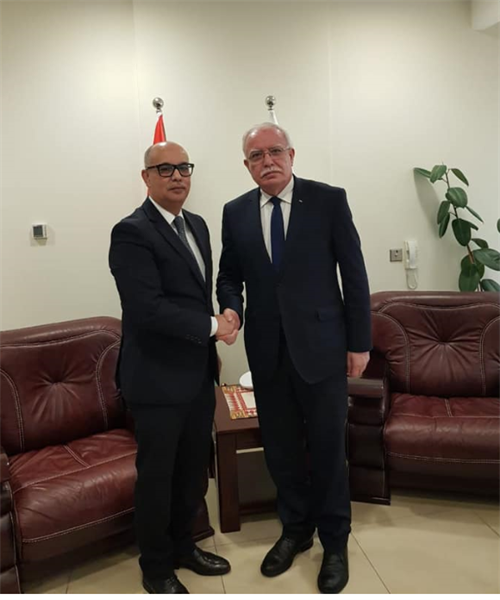 المالكي يستقبل السفير المغربي لدى دولة فلسطين