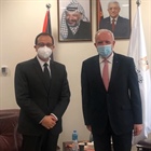 المالكي يودع سفير جمهورية مصر العربية لدى دولة فلسطين