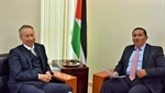 Ambassador Shamieh receives the representative of Japan to Palestine Ambassador Takeshi OKUBO