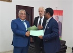 بحضور سفير دولة فلسطين لدى غينيا توقيع اتفاقية عمل بين شركة الخياط ووزارة الطاقة والمياه الغينية
