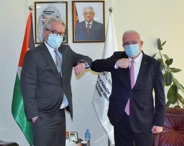 الوزير د. المالكي يلتقي منسق الأمم المتحدة الخاص لعملية السلام في الشرق الاوسط وينسلاند ويؤكدان على مواصلة العمل لإطلاق العملية السياسية من خلال الرباعية الدولية