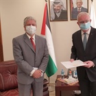 ‏‎الوزير د. المالكي يتسلم نسخة من أوراق اعتماد رئيس مكتب تمثيل البرازيل المعتمد لدى دولة فلسطين