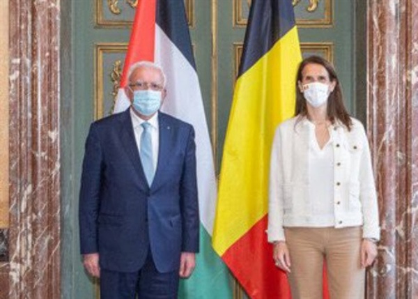 الوزير د.المالكي يطلع نظيرته البلجيكية على اخر المستجدات القضية الفلسطينية
