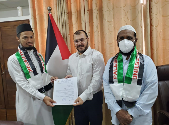 رسائل تضامنية مع شعبنا الفلسطيني من الاحزاب والجمعيات الاسلامية والوطنية في سريلانكا