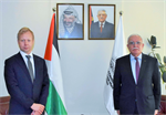 الوزير د. المالكي يلتقي بمبعوث الاتحاد الأوروبي لعملية السلام في الشرق الأوسط، سفين كوبمانس