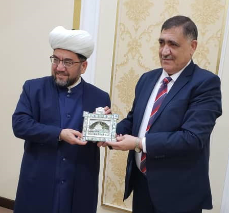 السفير ترشحاني يلتقي بسماحة المفتي العام رئيس ادارة مسلمي اوزباكستان